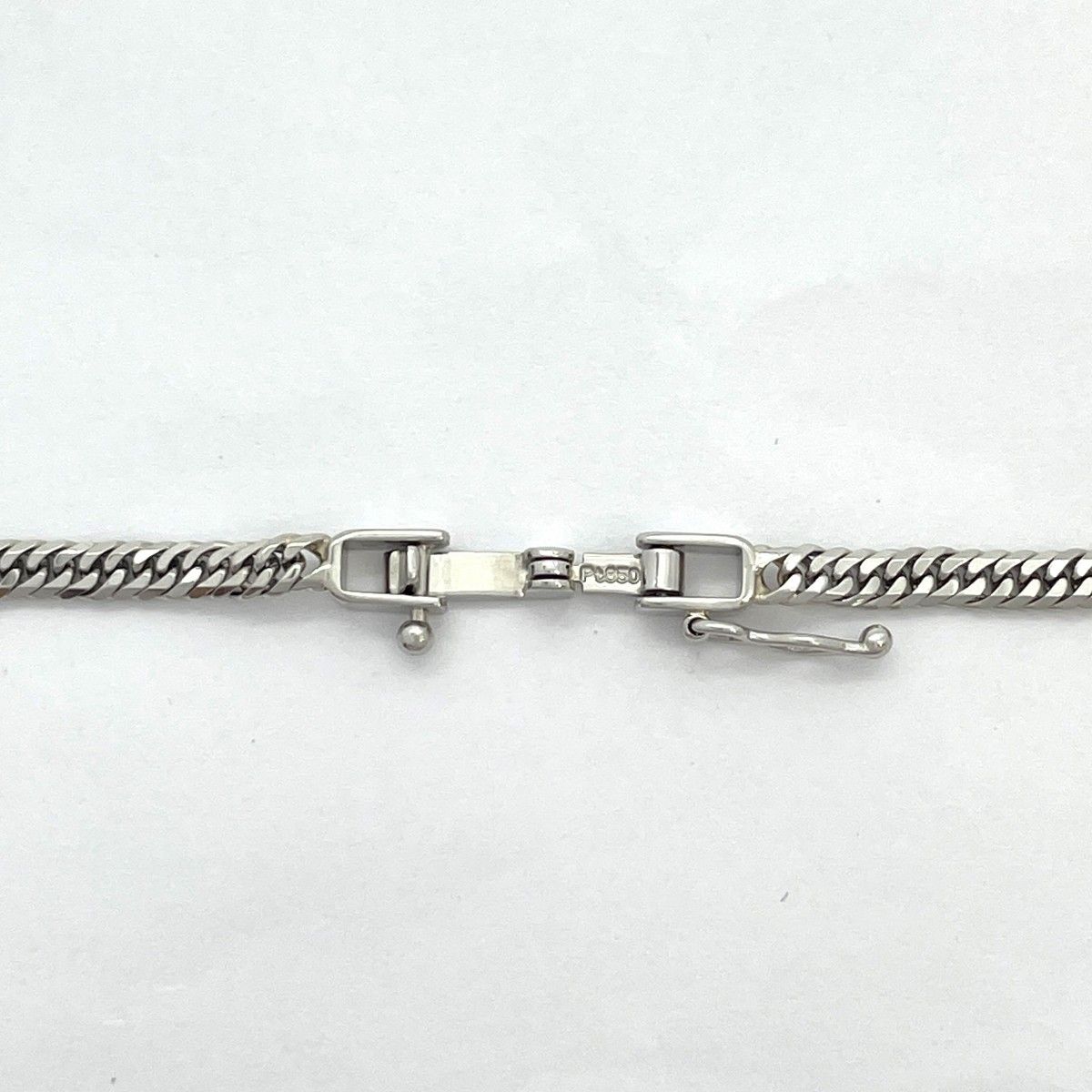 5khe040】喜平 ネックレス Pt850 プラチナ 6面 ダブル 50.4cm 12.8g  