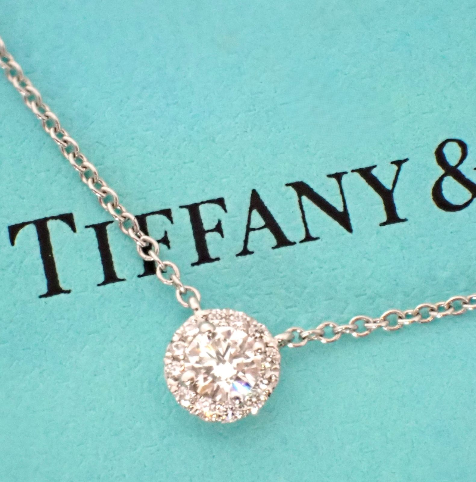 TIFFANY&Co.(ティファニー) Pt950 ソレスト ダイヤモンドネックレス D0 ...