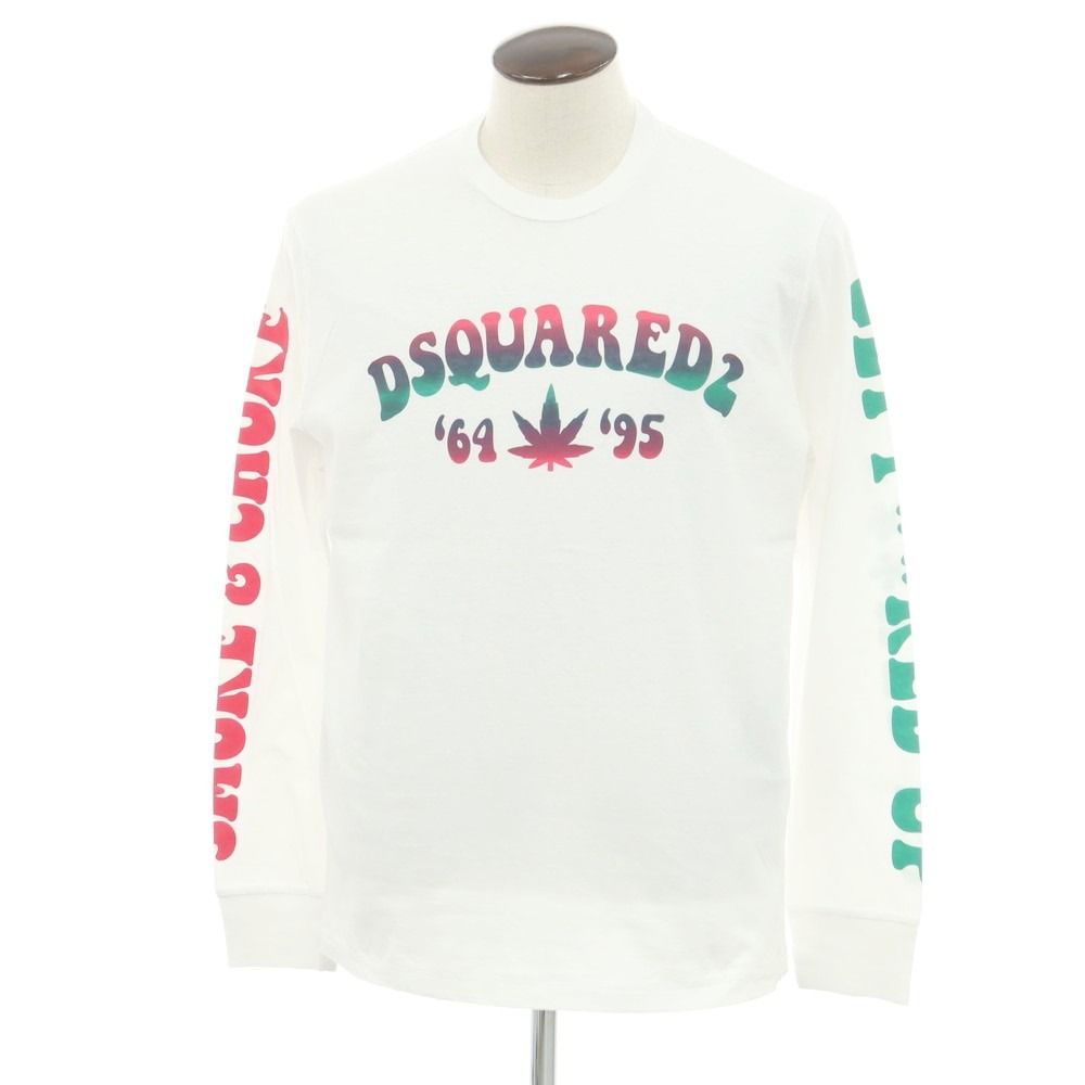 新品】DSQUARED2 ディースクエアード ロゴ ホワイト 長袖シャツ 【公式
