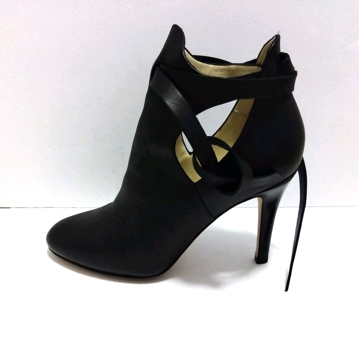 JIMMY CHOO ジミーチュウ ショートブーツ 36 レディース マリナ 黒 レザー