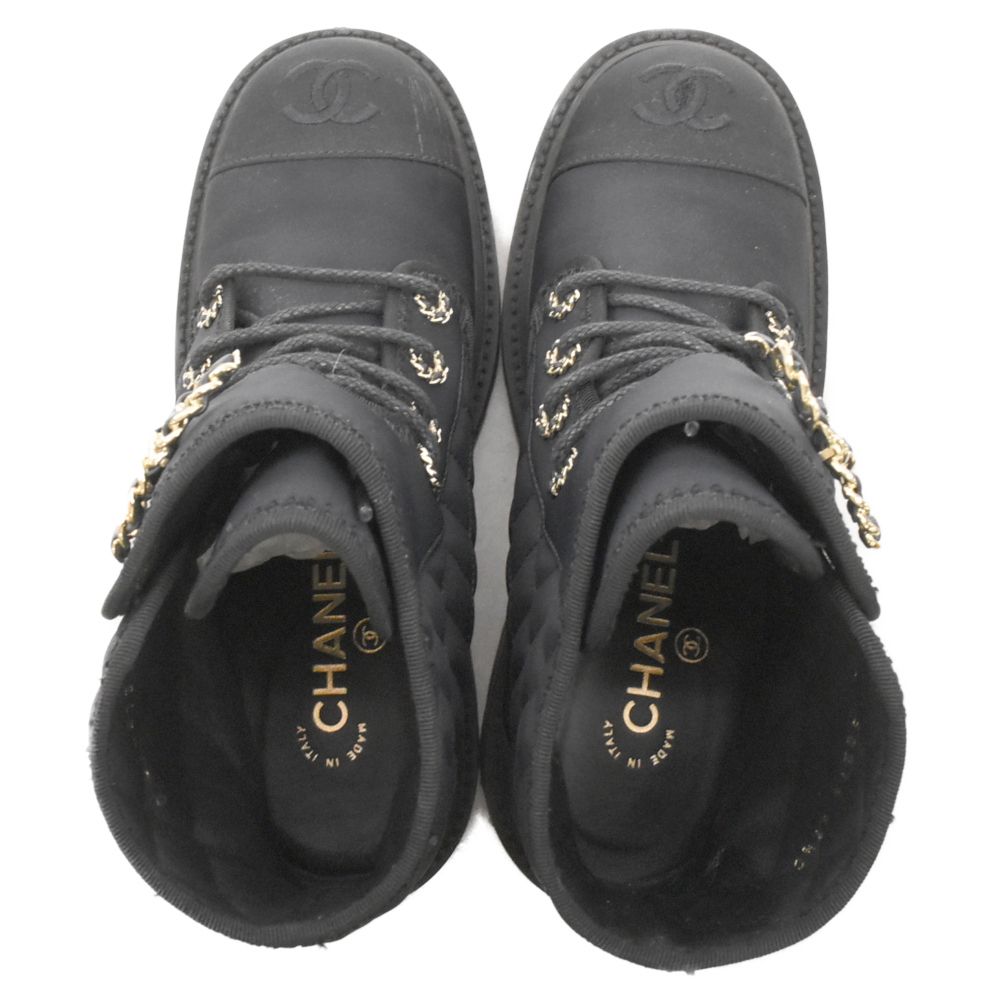 CHANEL シャネル G38273 レースアップシューズ CHANEL 新品同様 シャネル G38273 ファブリック ＆ グログラン