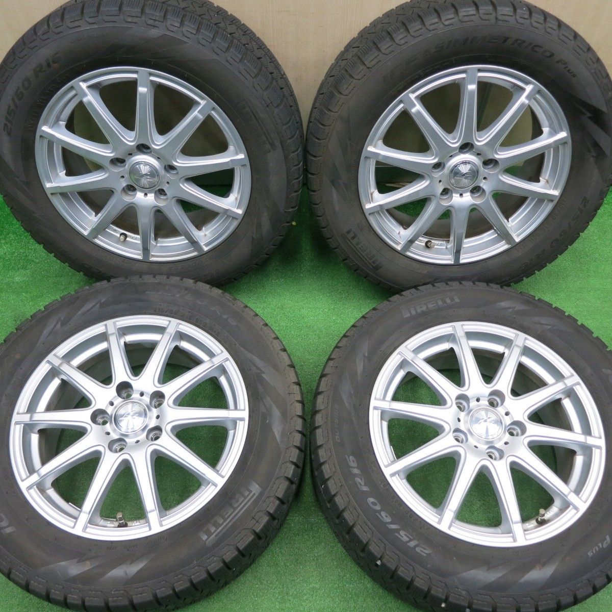 送料無料] バリ溝！20年！キレイ！9分☆スタッドレス 215/60R16 ピレリ  