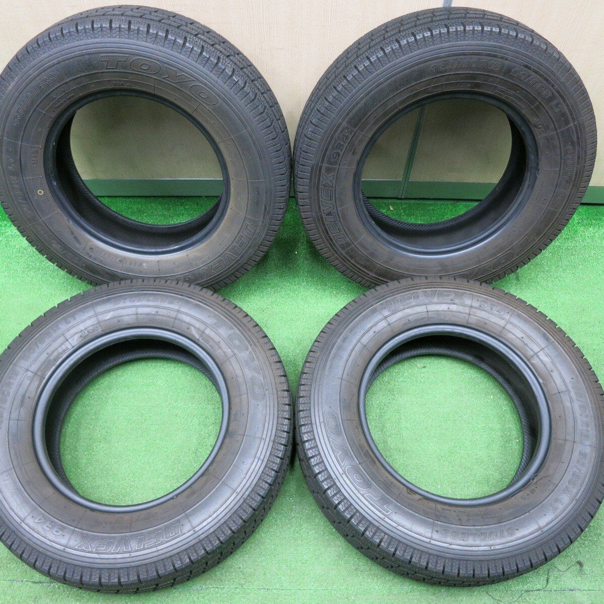 送料込！トーヨー バン LT用 スタッドレス　934 175/80R14 94/93N(175R14 6PR互換品）LT 新品 4本セット 即納 当日発送も可 ボンゴ デリカ 送料無料 2021年製165⁄80R14 91⁄90N トーヨー デル