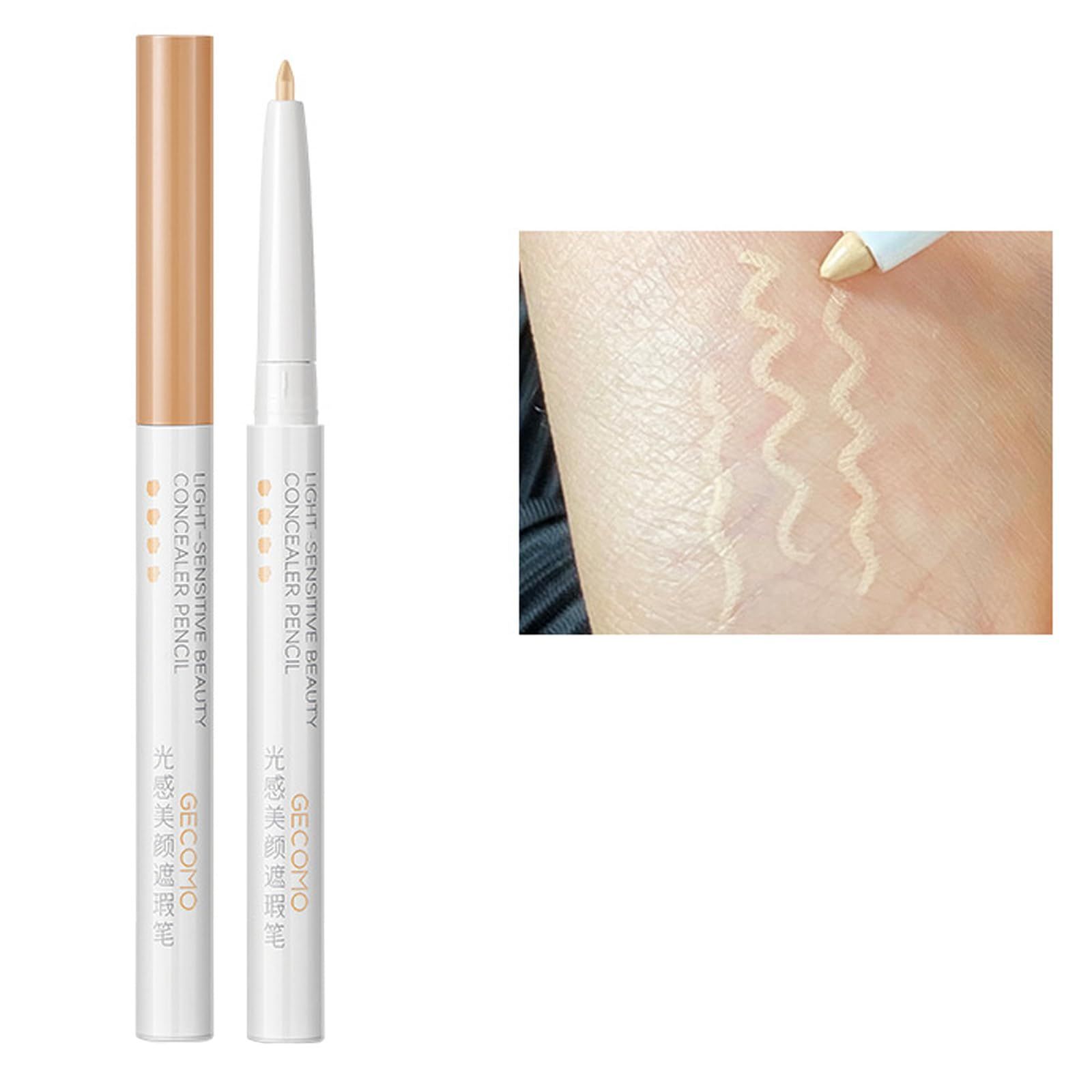 01アイボリー Gevlonecirly コンシーラーペンシル コンシーラー 0.5g コンシーラースティック アイバッグコンシーラー 涙袋コンシーラー コンシール ウォータープルーフ シミ ニキビ跡 カバーパーフェクション 3色 (01アイボリー)