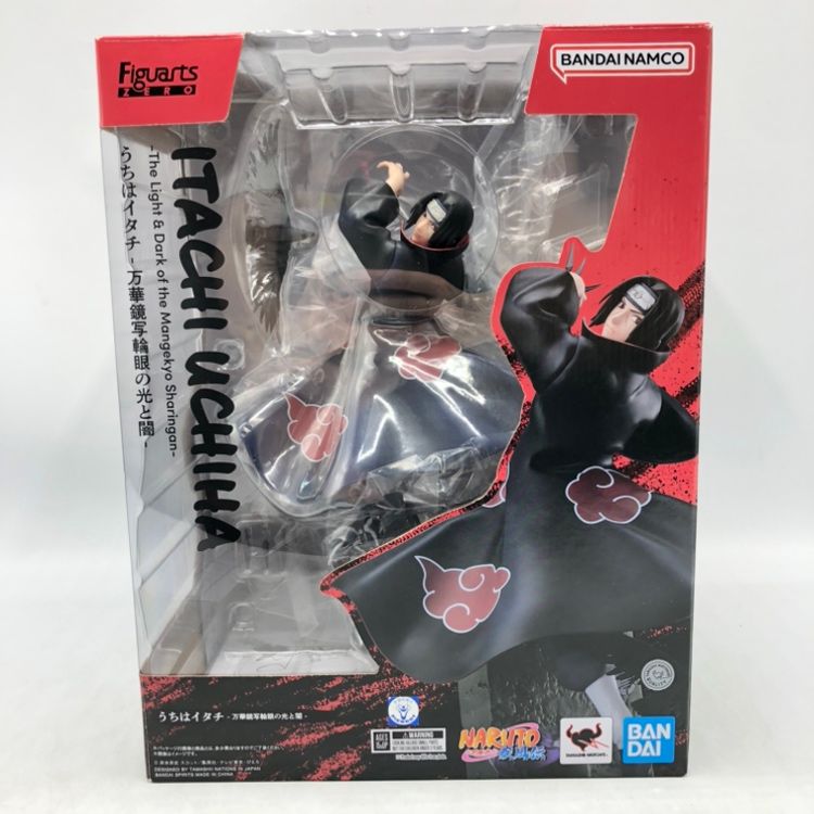 【中古】バンダイ　フィギュアーツZERO [超激戦] うちはイタチ-万華鏡写輪眼の光と闇　開封品、両手に汚れ有[70]
