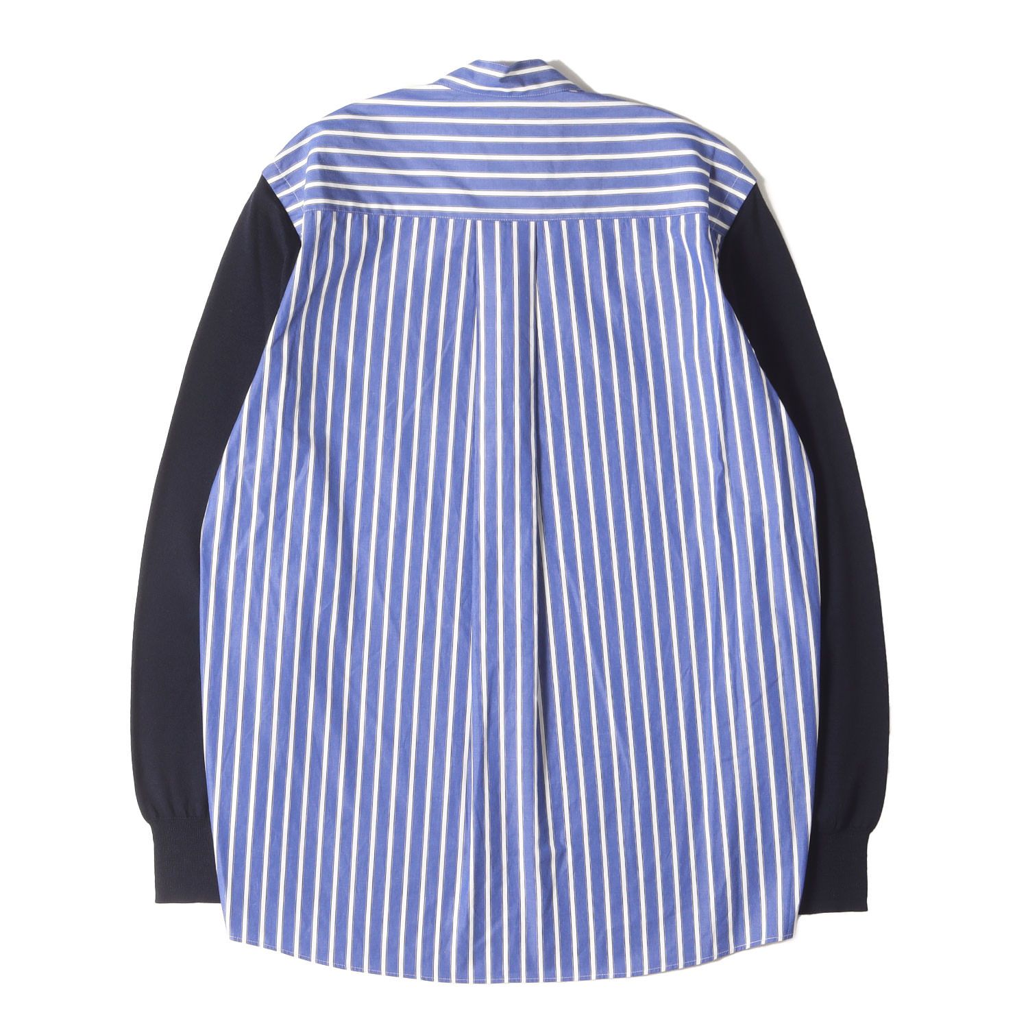 美品】Sacai サカイ シャツ ブルー ネイビー サイズ:1 | ウール