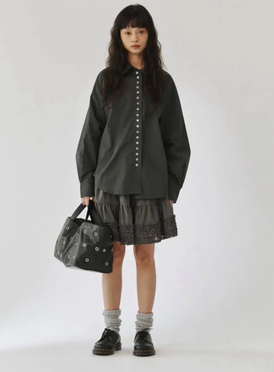 PLZPROJECT プリーズプロジェクト メッシュ スカート チャコール