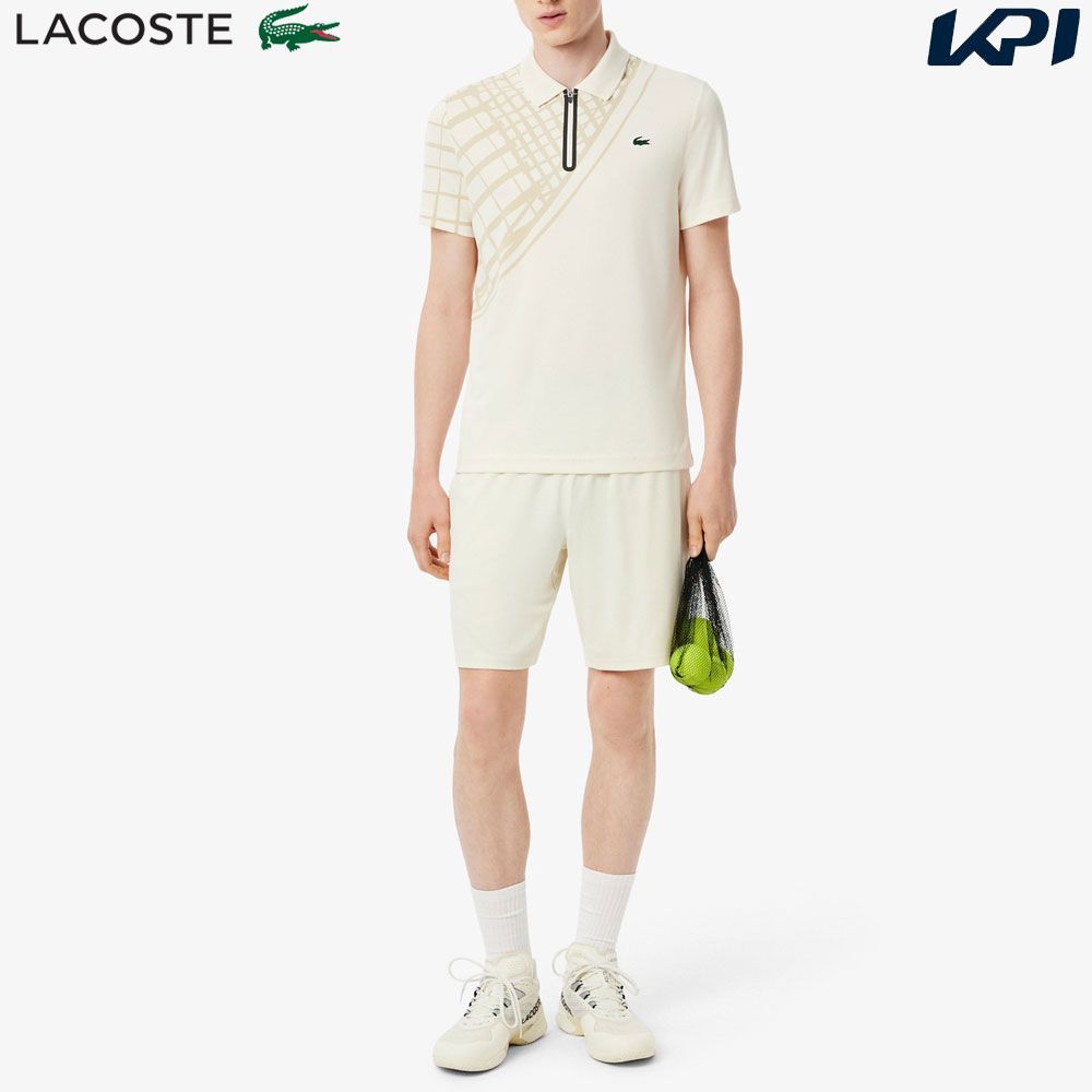 ラコステ LACOSTE テニスウェア メンズ グリッドウエストストレッチショーツ GH4775-99-XFJ 2025FW タオルキャンペーン対象