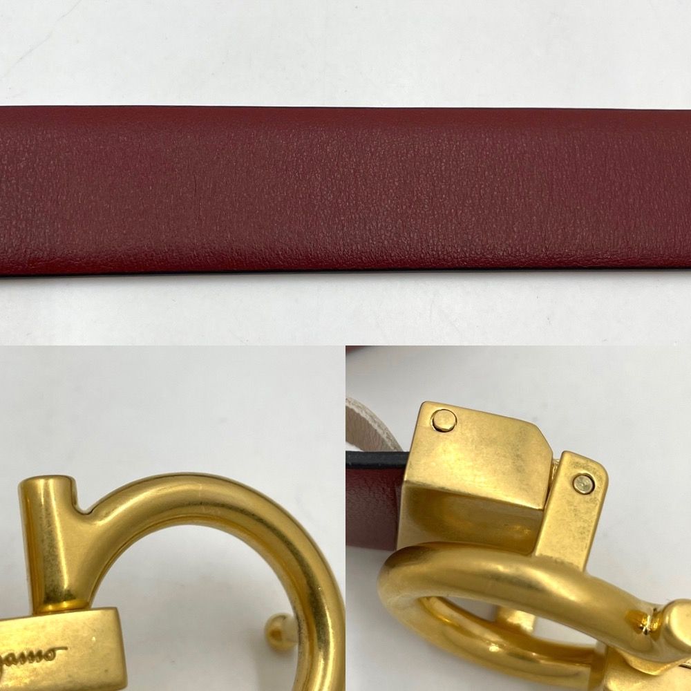 美品✨フェラガモ ferragamo ベルト レディース ガンチーニ レッド レッド（赤）系 FERRAGAMO(フェラガモ) ベルト(レディース