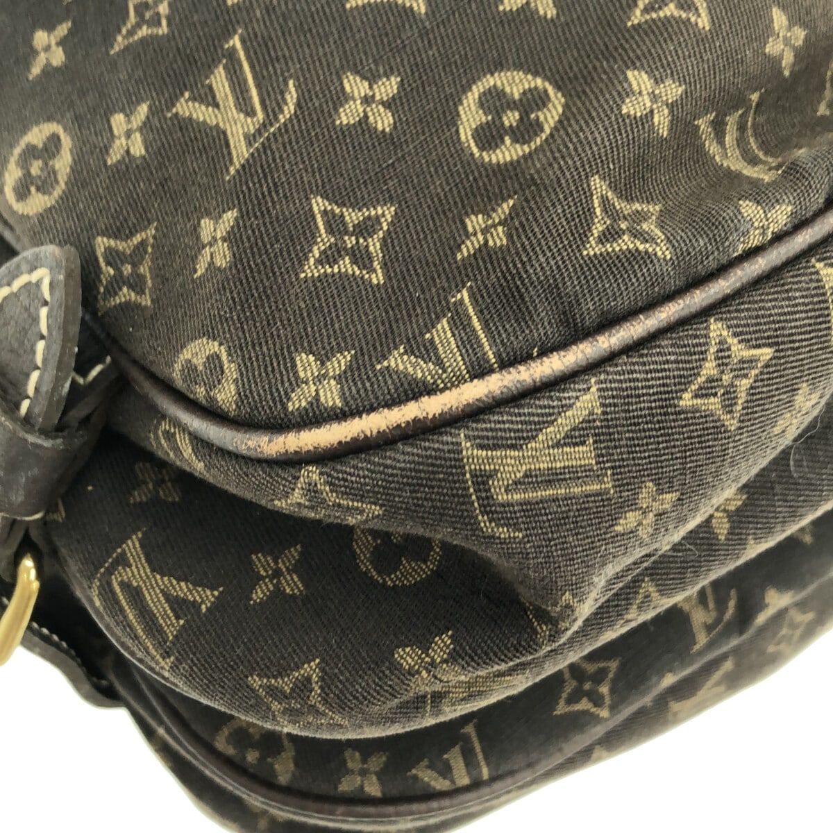 LOUIS VUITTON(ルイヴィトン) ショルダーバッグ モノグラムミニラン ソミュール M95227 エベヌ コットン、リネン、グレインレザー