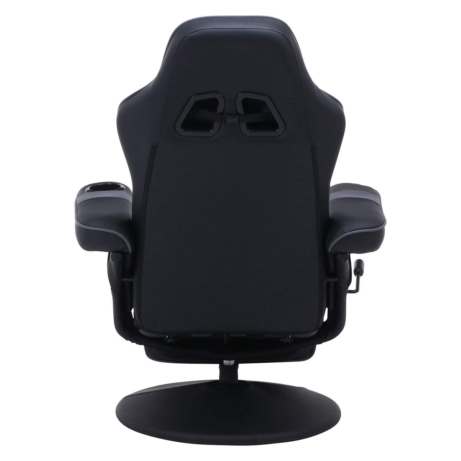 送料無料の商品多数！ ゲーミングチェア 幅84×奥行89~156×高さ94~112cm ブラック パーソナルチェア リクライニング機能 カップホルダー付 不二貿易 カーナ 53319