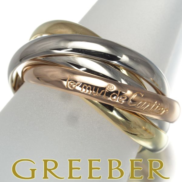 カルティエ　3連 トリニティリング 750YG/WG/PG 　K18 49号 楽天市場】Cartier カルティエ 750 K18 YG WG PG 3連 トリニティ