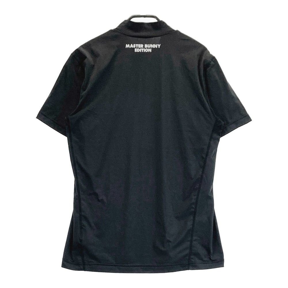 サイズ：4 MASTER BUNNY EDITION マスターバニーエディション  半袖ハイネックTシャツ ストライプ グレー系 [240101499416] ゴルフウェア メンズ ストスト サイズ：4 MASTER BUNNY EDITION マスターバニーエディション