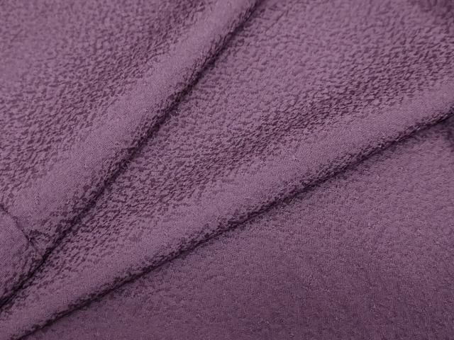 平和屋着物●上質な色無地 紋意匠 滅紫色 正絹 DAAY5226ud