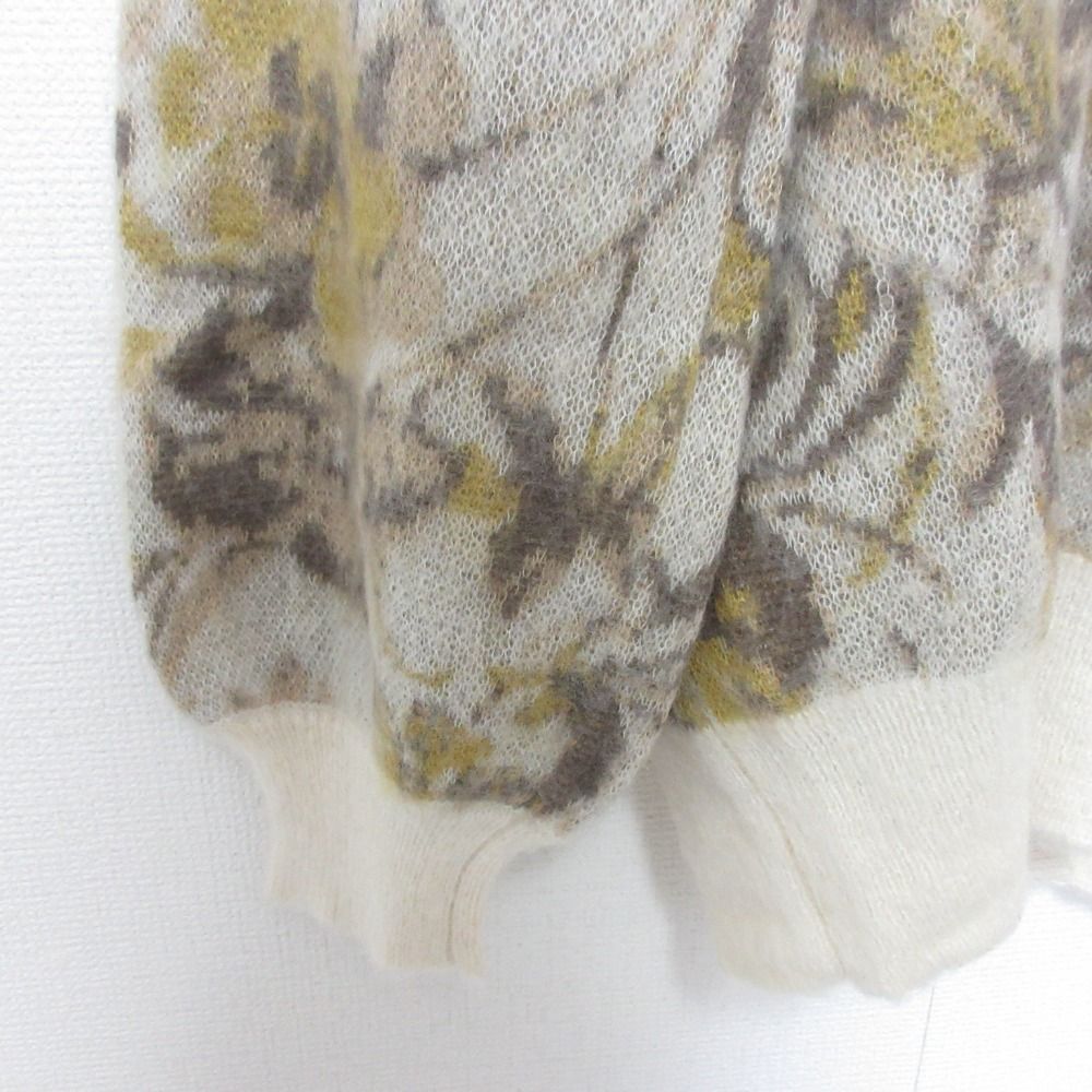 美品 21AW AMERI アメリ 3WAY NOSTALGIC RUG KNIT モヘヤブレンド ニット カーディガン プルオーバー サイズF アイボリー レディース 古着 中古 アメリヴィンテージ Ameri VINTAGE 3WAY NOSTALGIC RUG KNIT