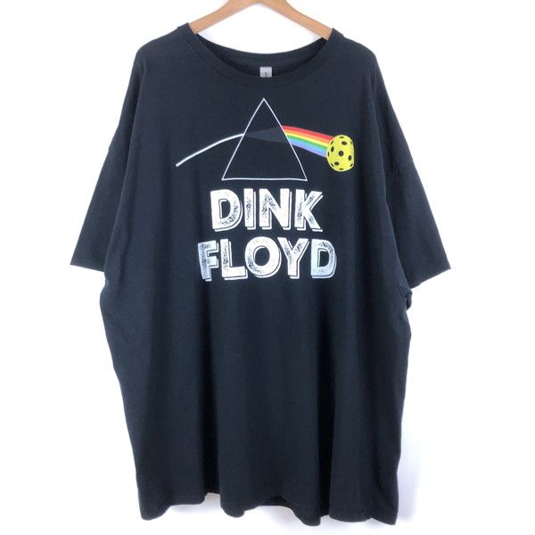 【古着】 Tシャツ DINK FLOYD バンドパロディ ピックボール ブラック系 メンズXL以上 【中古】 n058953