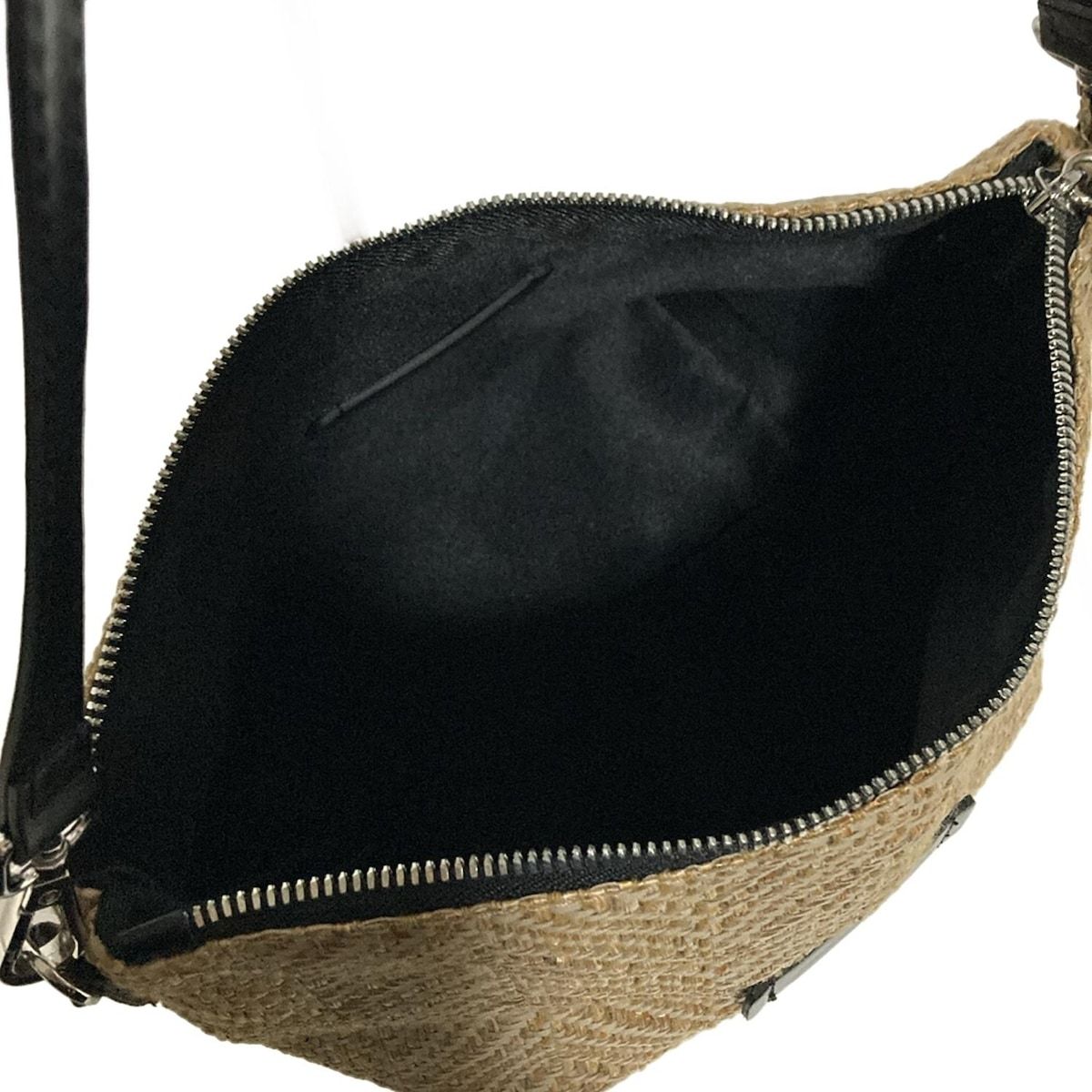 GIANNI CHIARINI ベージュ×黒 ショルダーバッグ GIANNICHIARINI(ジャンニキャリーニ/ジャンニキアリーニ