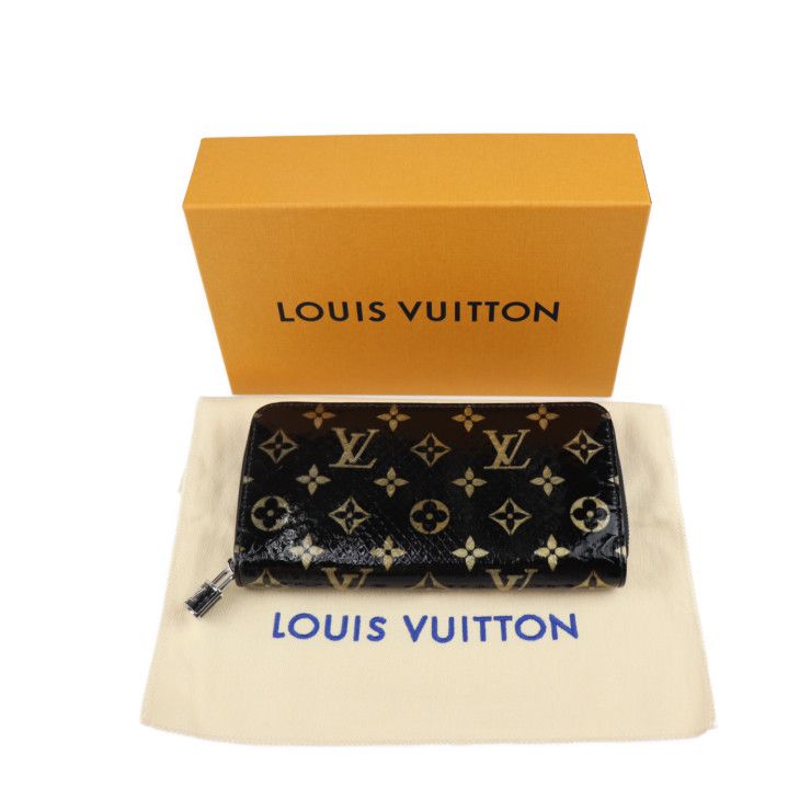 LOUIS VUITTON ルイ ヴィトン ジッピー ウォレット 長財布 パイソン ブラック ゴールド シルバー金具 モノグラム ラウンドファスナー  エキゾチックレザー 激レア ビトン 【本物保証】 - メルカリ