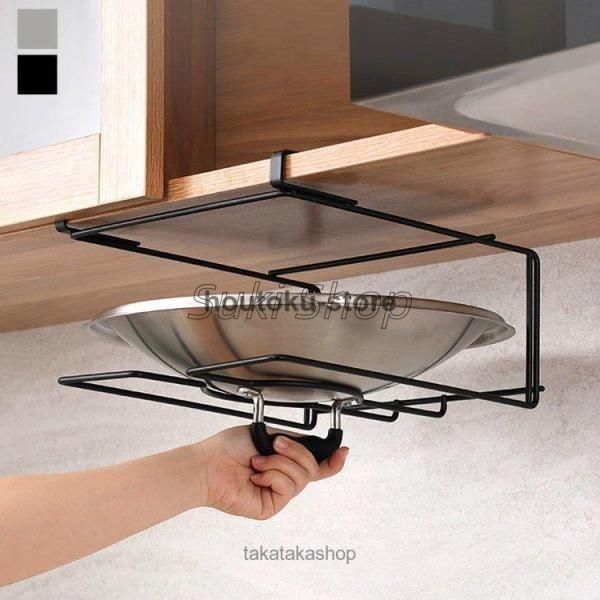 日用雑貨 キッチン雑貨 キッチン用品 蓋ハンガー デッドスペース収納 見せる収納 ドアハンガー シンプル 便利グッズ ホワイト ブラック片付け