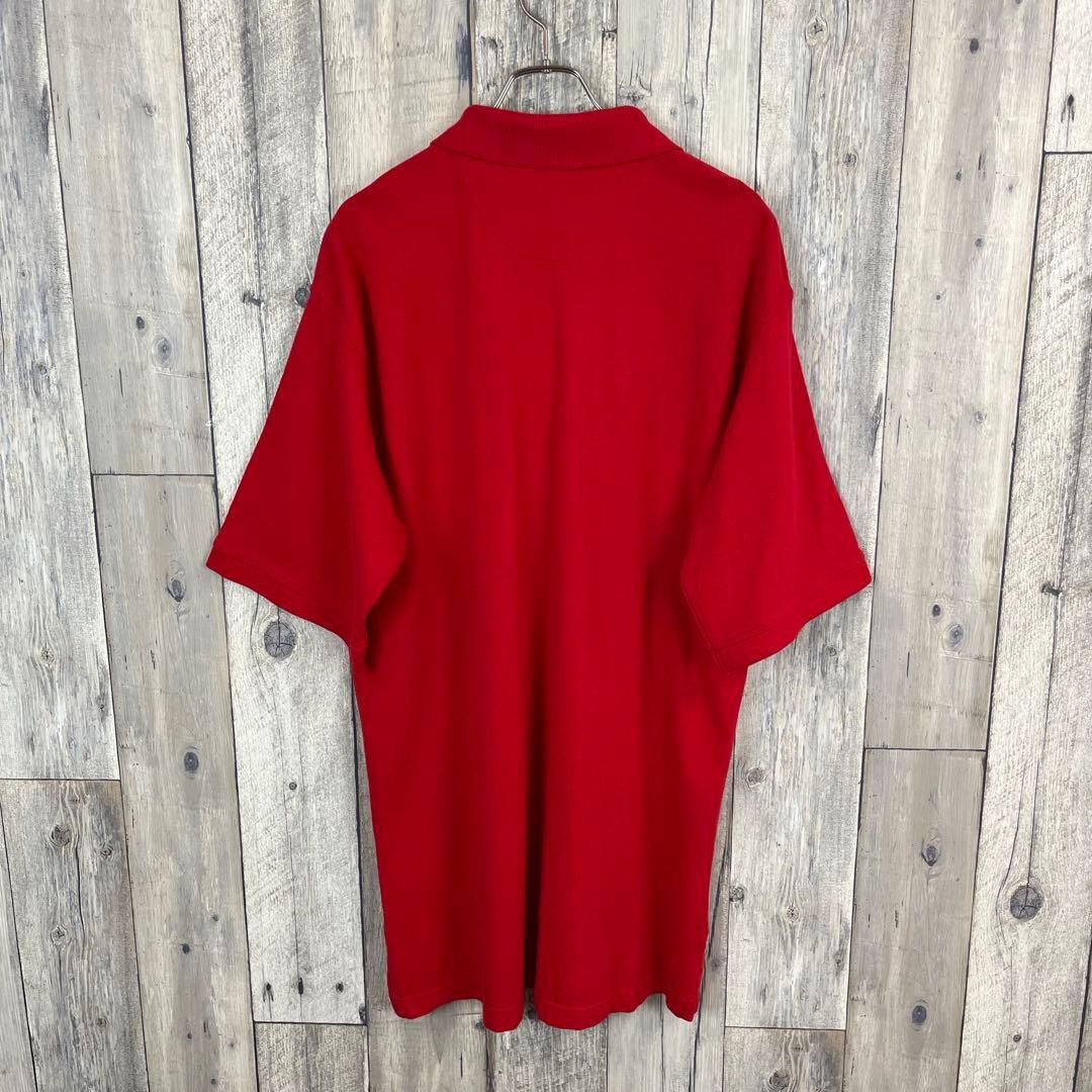 PELLE PELLE ペレペレ レッド ロゴ 刺繍 半袖 ポロシャツ XL