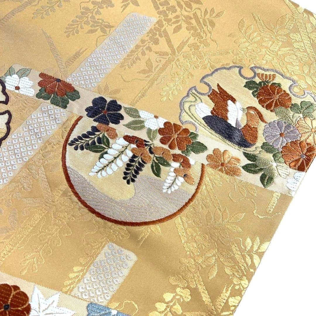 驚きの価格 藤の花 雪輪 袋帯 菊花 メルカリ - p 042a 着物 鹿の子 松 着物・浴衣