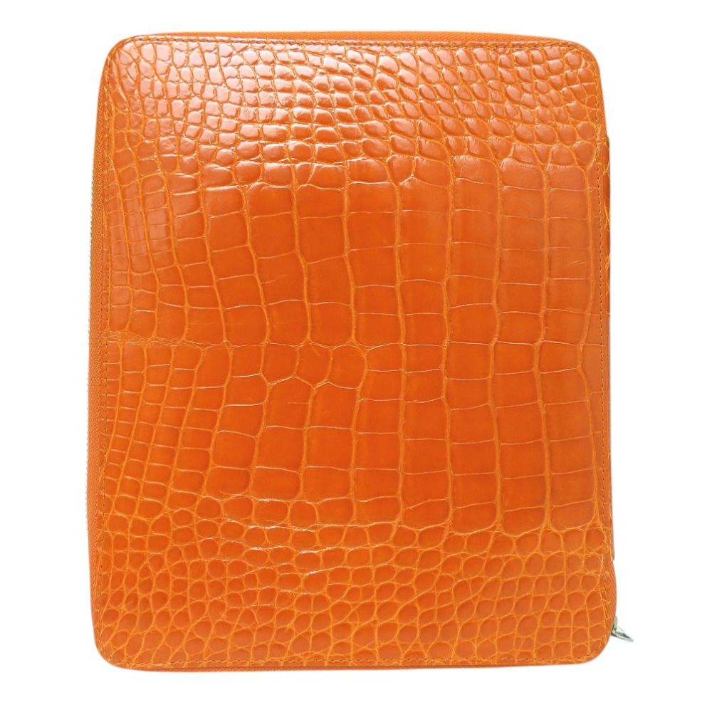 ルイ ヴィトン ラウンドファスナー トラベルケース オーダー ポーチ アリゲーター オレンジ LV 0994 LOUIS VUITTON