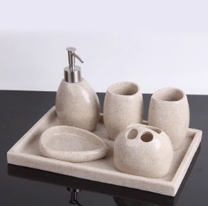 サニタリー 洗面用具6点セットホルダー タンブラー ディスペンサー バス用品