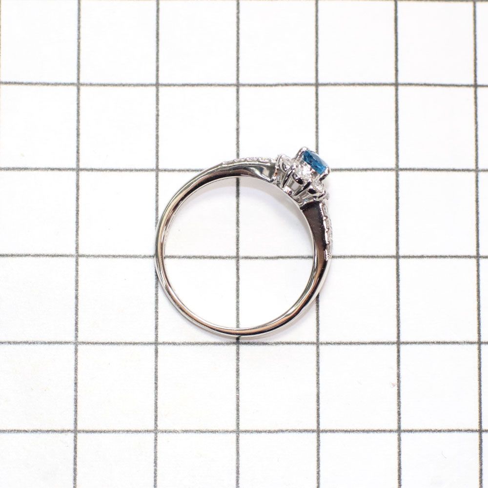 Pt900 ブラジル産 パライバトルマリン ダイヤモンド リング 0.384ct D0  