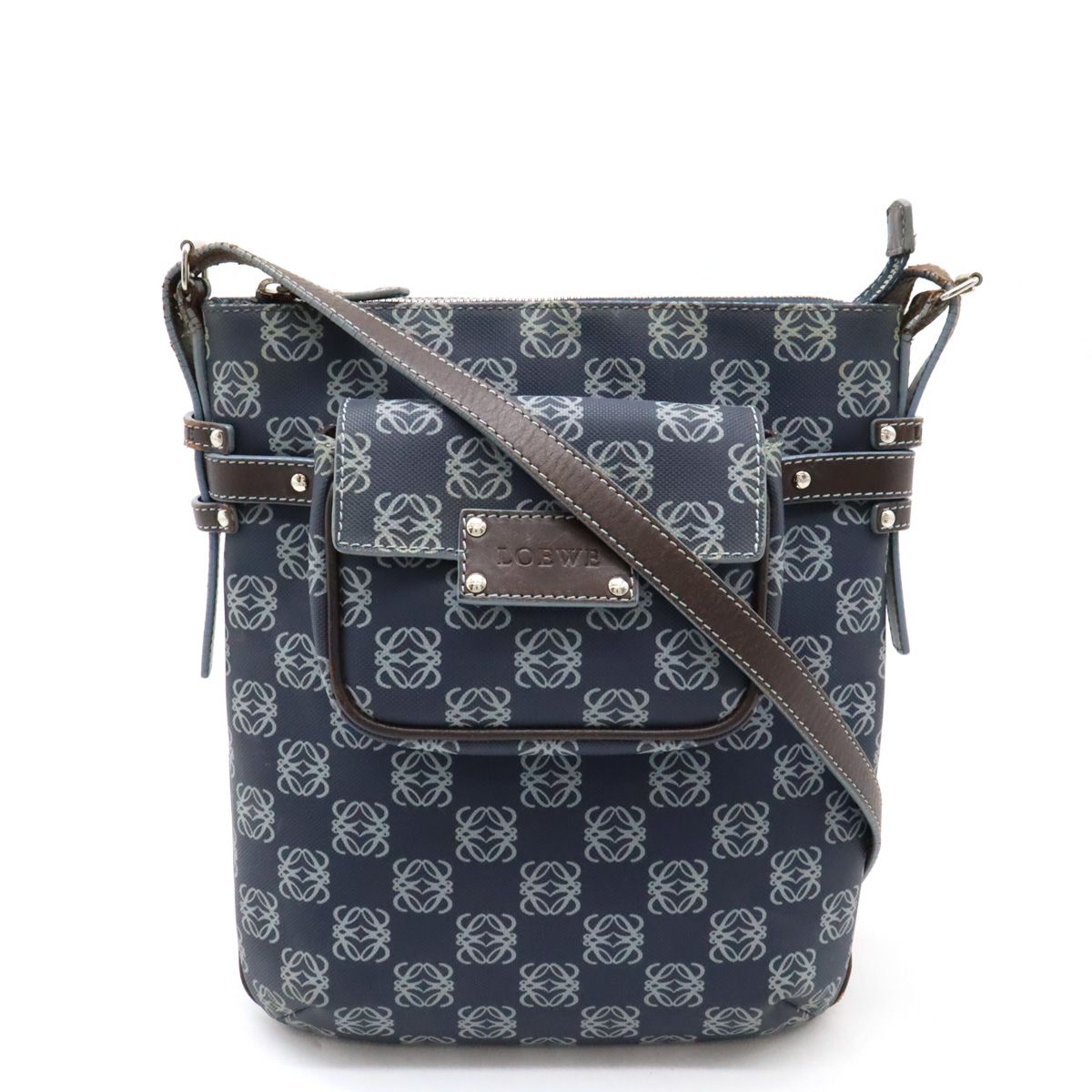 CELINE◇ショルダーバッグ/PVC/ベージュ/総柄/DM93/マカダム柄