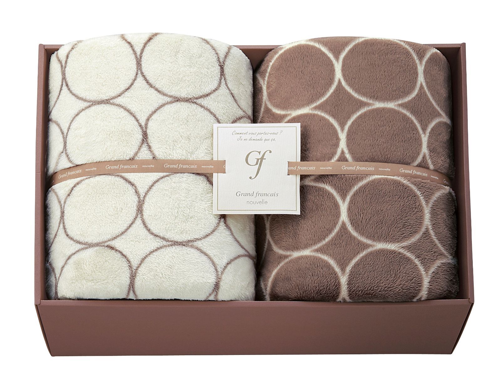 グランフランセヌーベル ハイソフトタッチマイヤー毛布2枚セット