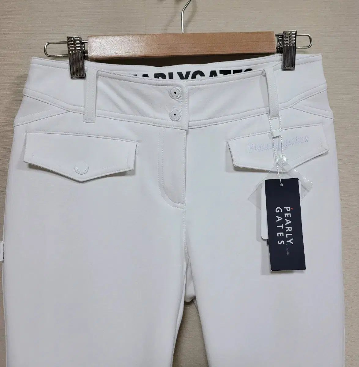 PEARLY GATES パーリーゲイツ レディース 刺繍 パッチ ブーツカット パンツ