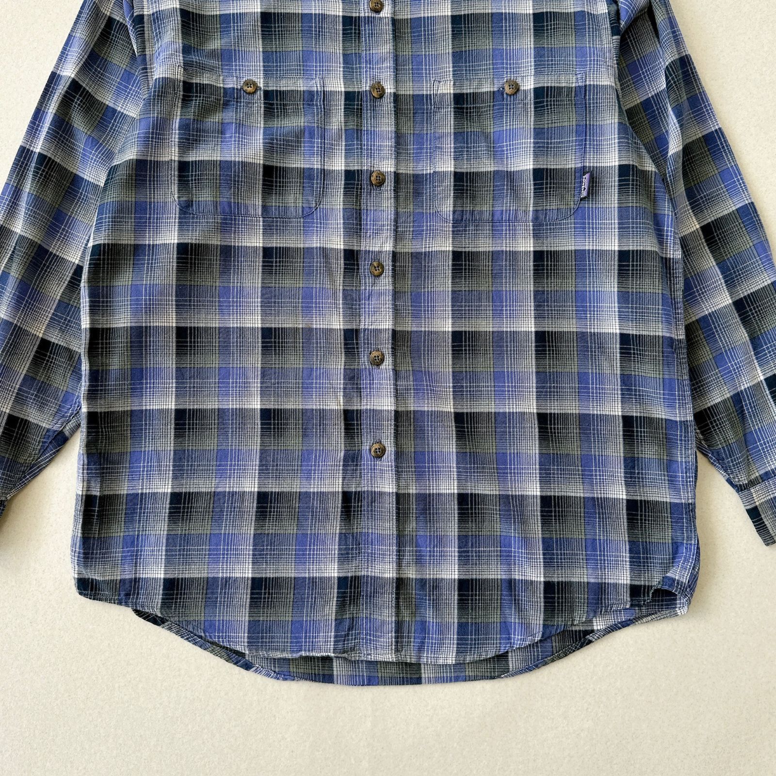 90s パタゴニア ポルトガル製 ライト フランネルシャツ チェック Y2495