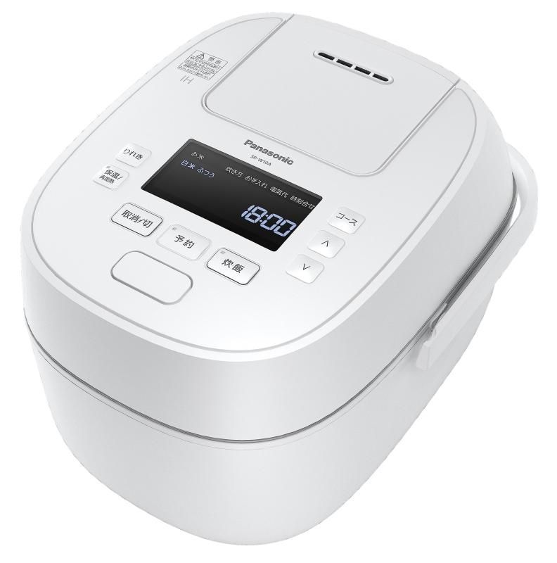 パナソニック 炊飯器 5.5合 急減圧バルブ-amp-大火力IH おどり炊き 全面発熱6段IH式 ホワイト SR-W10A-W