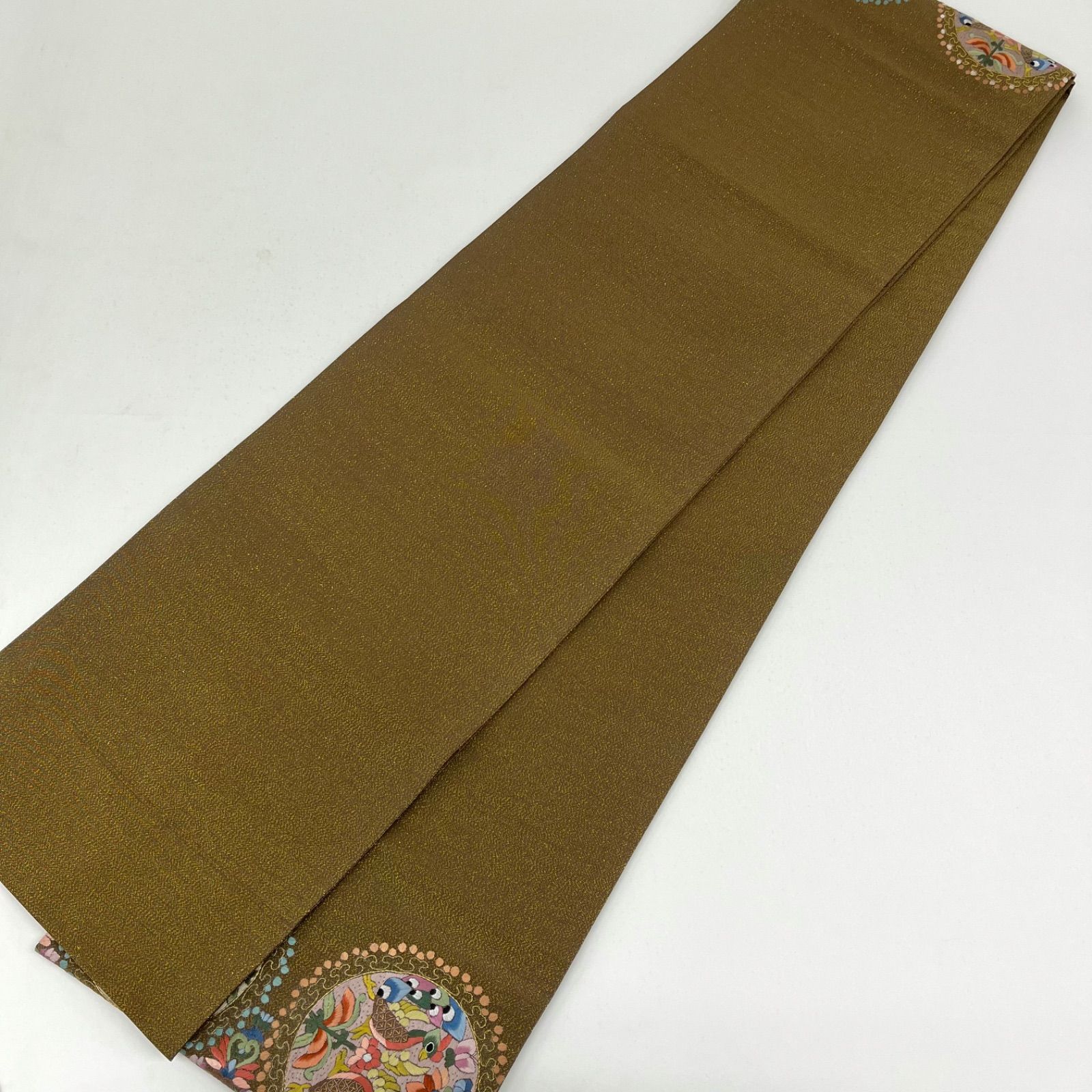 蘇州刺繍 袋帯 鳳凰 鳥 獅子 動物 正絹 お太鼓柄 D041 - メルカリ