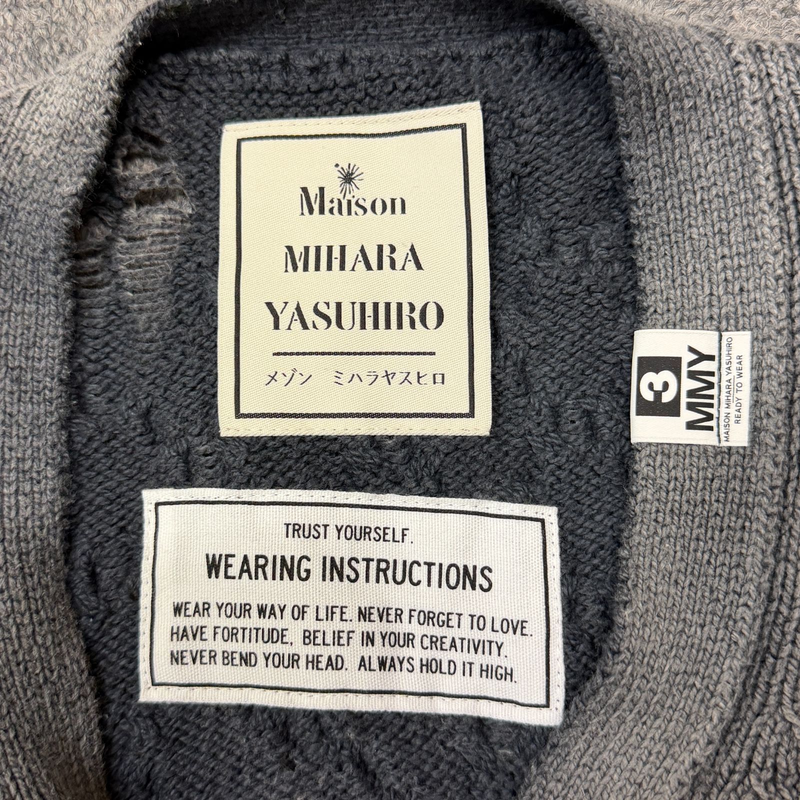 参考上代61600円 MIHARA YASUHIRO 24AW SUNFADED KNIT CARDIGAN サン