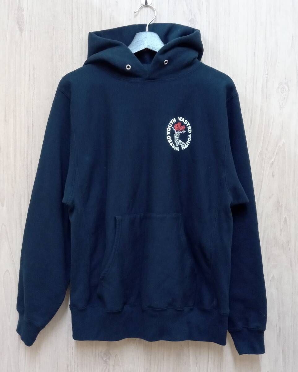 WASTED YOUTH/ウェイステッド ユース/スウェット/24ss/HEAVY WEIGHT HOODIE/ネイビー/Mサイズ