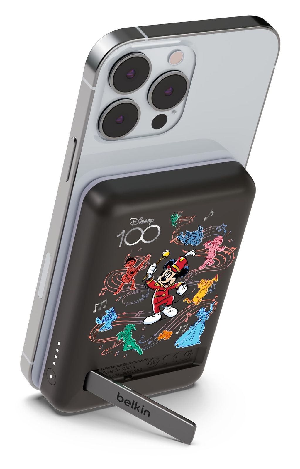 【ディズニー創立100周年 MUSICAL WONDER限定モデル】Belkin MagSafe対応 ワイヤレス モバイルバッテリー 5000mAh(7.5W) iPhone 15 [ディズニー創立100周年モデル(MUSICAL WONDER)] [単品]