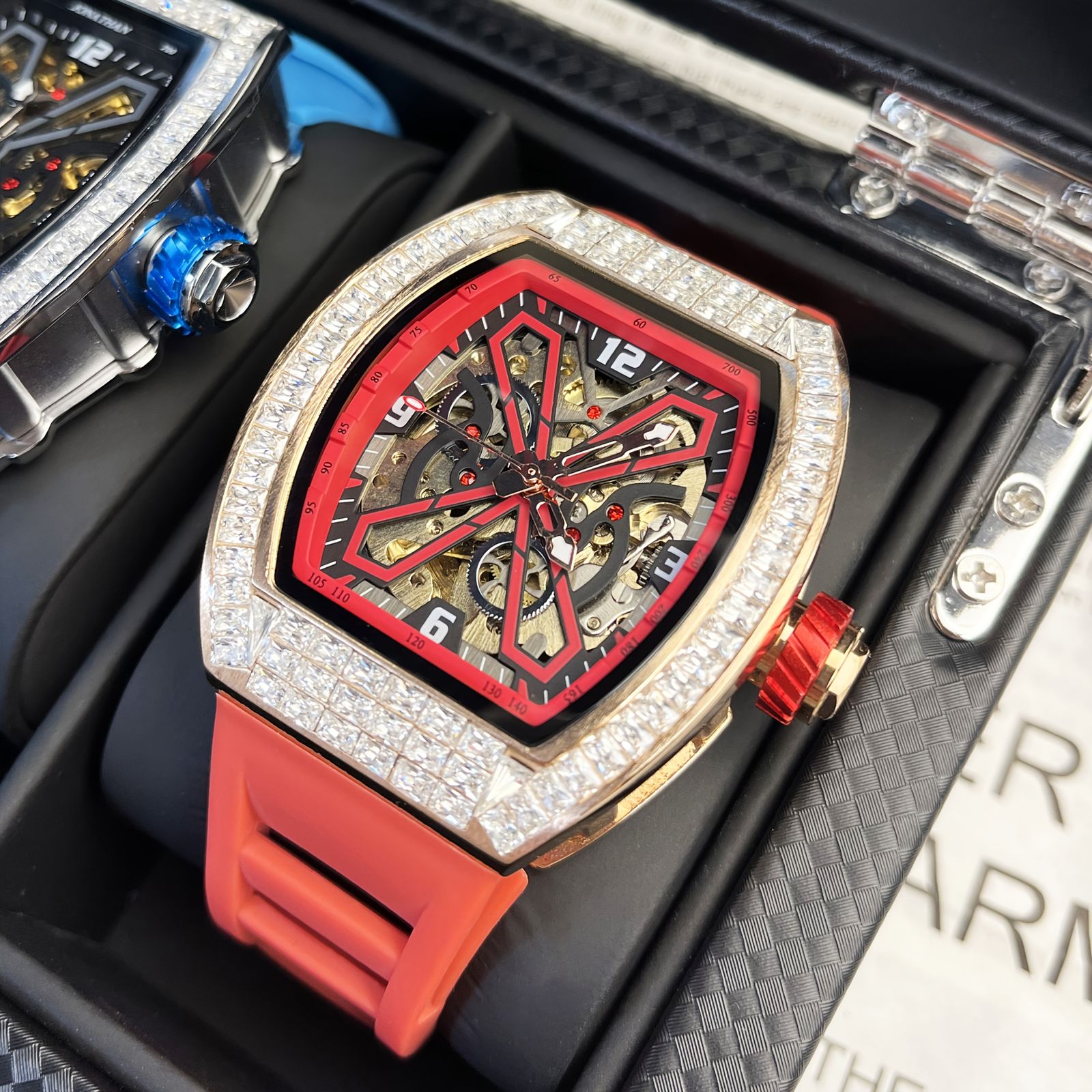 フルスケルトン　ローズゴールド　自動巻時計　新品 JMW TOKYO】両面スケルトン 上級 「自動巻き 」 ピンクゴールド