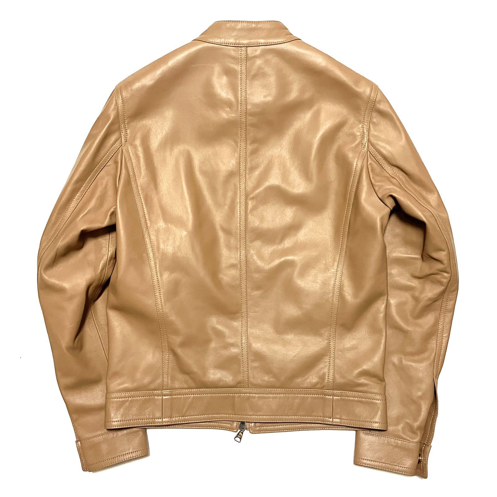 RAW vintage シングルライダースジャケット 70s y2k グランジ グランジy2k ダブルジップ 本革 レザーシングルライダース