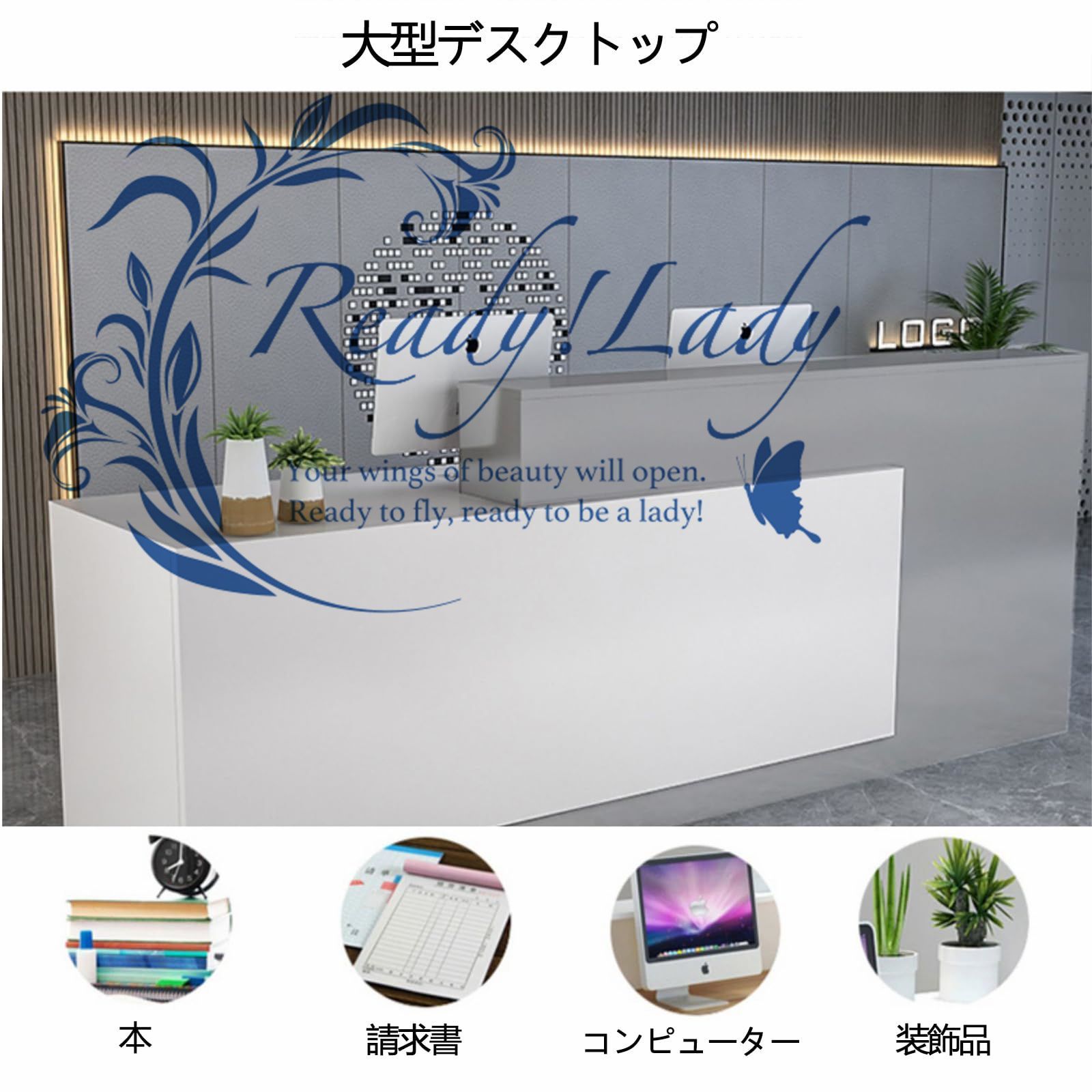 カウンタースーパーフロントデスクスモール 衣料品店の美容院バーの受付デスク