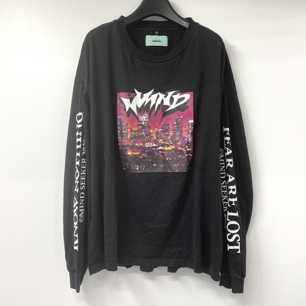 MINDSEEKER City Graffiti Long Sleeve Tee ブラック サイズL MS-20SS-20 ロンT 長袖 マインドシーカー 17