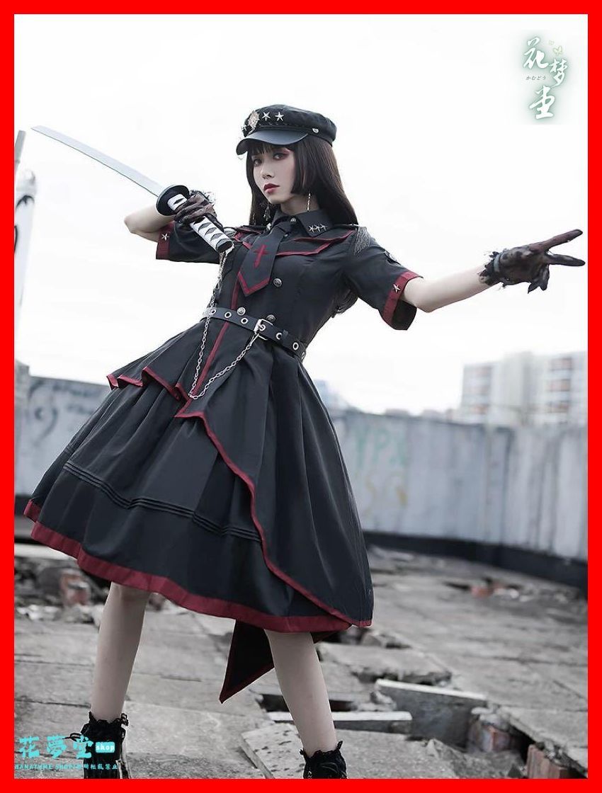 軍服ロリータコスプレ ハロウィンのお出かけ＆パーティーにぴったり♪