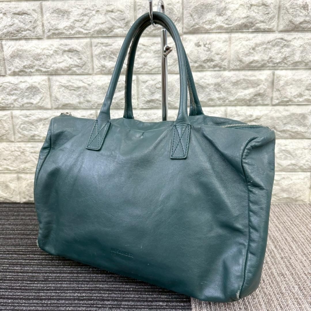 JIL SANDER ジルサンダー レザー トートバック ブルー