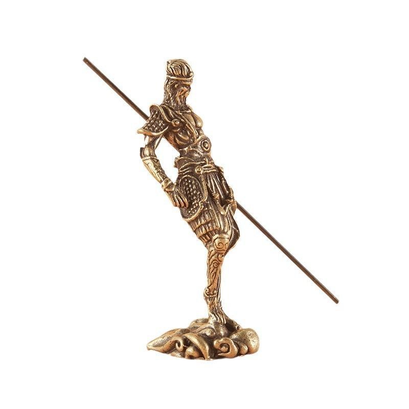 銅製 全身仏 仏像 装飾品 工芸品 美術品 置物 卓上 孫悟空 銅像 銅仏 置物 オブジェ 地獄の火 孫悟空仏像 装飾品