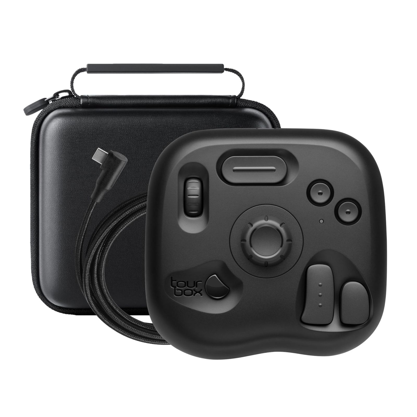 TourBox Lite エントリー左手デバイス 片手キーボード ペンタブ最適パートナー Clip Studio Paintほか対応 直感ブラインド操作 ソフトでカスタム自在 日常作業 軽創作の作業効率向上｜Mac|Windows対応 有線 ケーブル