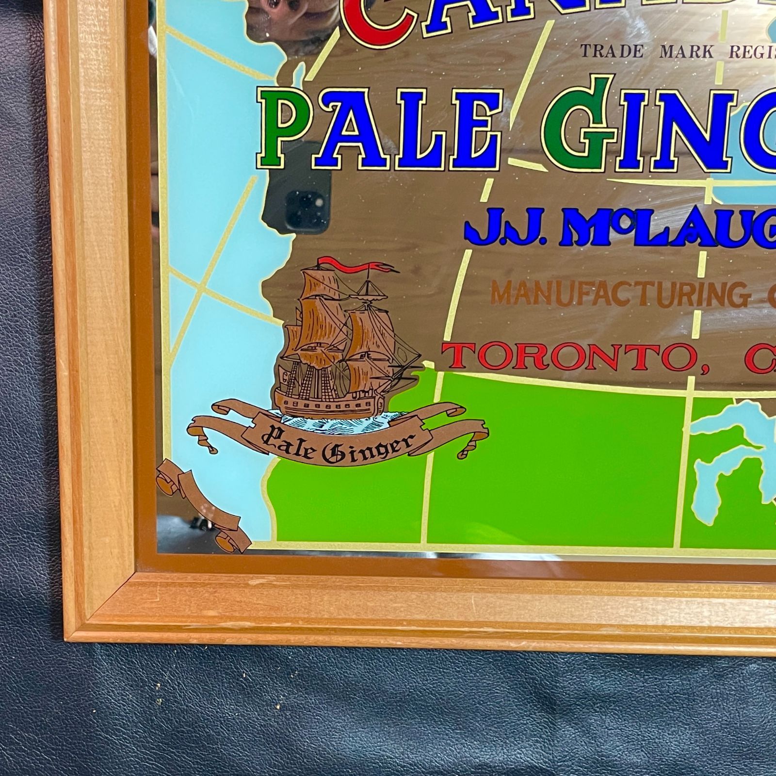 ✩ パブミラー　 壁掛け　 カナダドライ　アンティーク 　コレクション カナダドライ CNADA DRY PALE GINGER ALE パブミラー 壁掛け