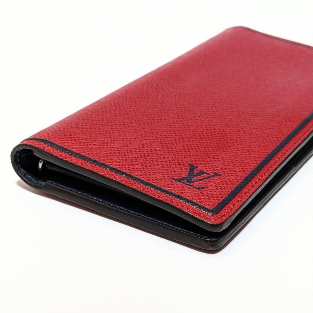 ルイヴィトン ポルトフォイユ ブラザ 長財布 レッド×ネイビー - メルカリ 