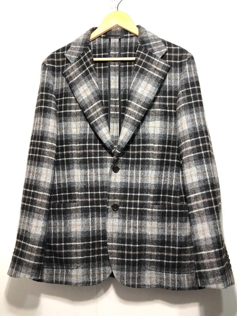 079032 UNITED ARROWS ウール チェック テーラード ジャケット 50 ユナイテッドアローズ LOVAT 1122-110-6161