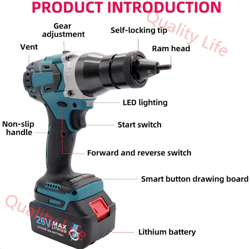 リベッター 電動リベッター リベットガン マキタ 互換 コードレス