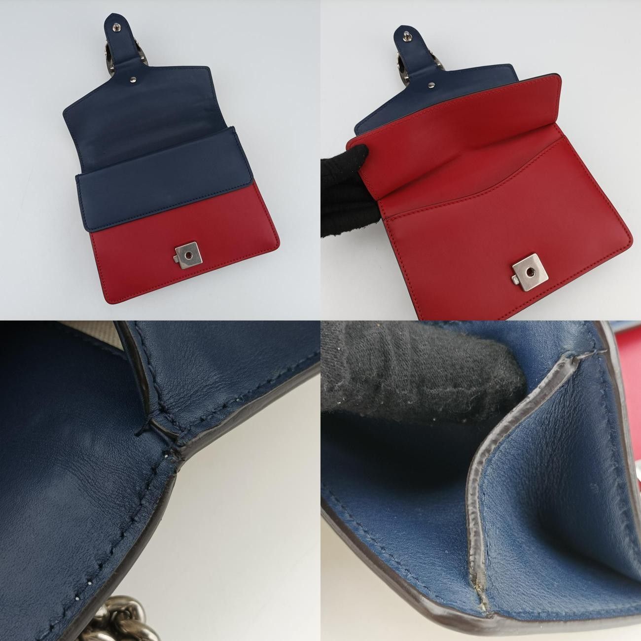 グッチGucciディオニュソスアイボリー×レッド×ネイビー×マルチ レザー421970A022168104